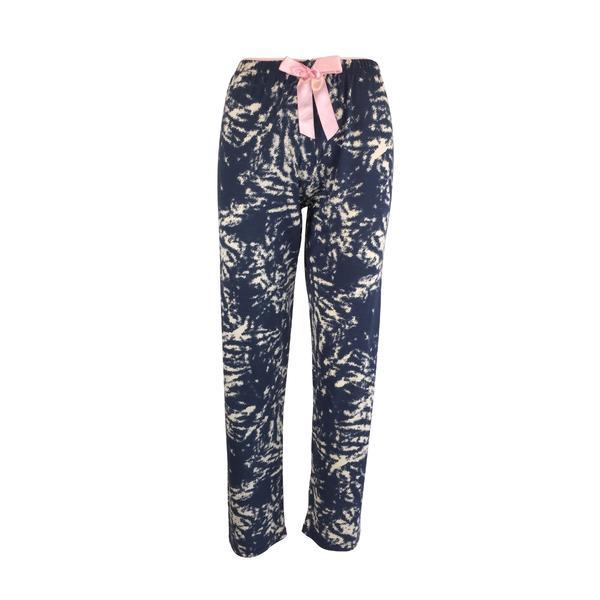 Pantaloni pijama dama, univers fashion, albastru cu imprimeu, m