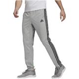 Pantaloni barbati adidas Essentials Single Jersey Tapered Open Hem 3-Stripes GK8998, L, Gri