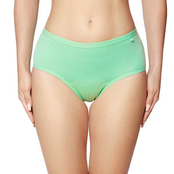 Chiloti menstruali reutilizabili din bumbac organic femieko, model ida, absorbtie ridicata, culoare verde, marimea 3xl