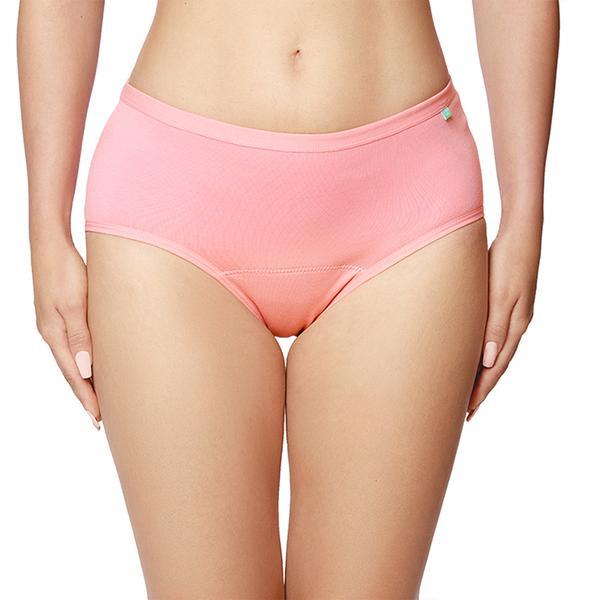 Chiloti menstruali reutilizabili din bumbac organic femieko, model ida, absorbtie ridicata, culoare roz, marimea xl
