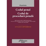 Codul penal. Codul de procedura penala Act. 1 septembrie 2022, editura Hamangiu