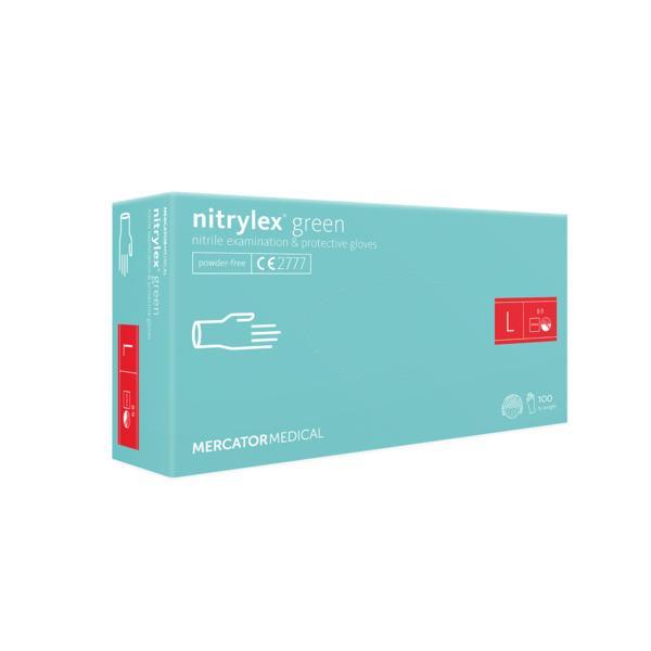 Set manusi nitrylex green, nitril, nepudrate, verde, marimea l, 100buc