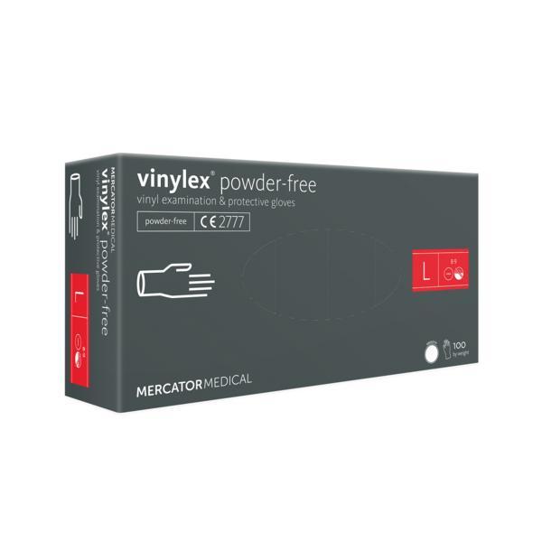 Set Manusi Vinylex Mercator Vinil Fara Alergeni SemiTransparente Nepudrate Marimea L 100Buc