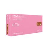 Set Manusi Nitrylex Pink, Nitril, nepudrate, roz, marimea XL, 100buc