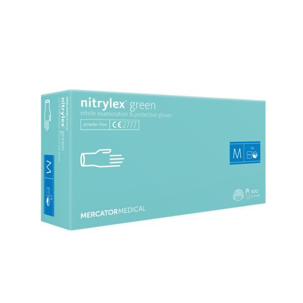 Set manusi nitrylex green, nitril, nepudrate, verde, marimea m, 100buc