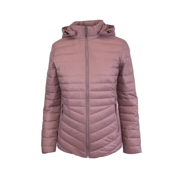 Geaca matlasata dama, univers fashion, gluga detasabila, roz, l