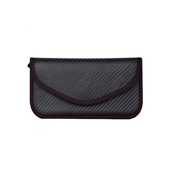Husa blocare semnal Gsm si Rfid pentru telefon, carduri, Keyless, microfibra carbon, 10x 20 cm, negru