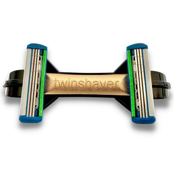 Aparat de ras si barbierit pentru cap si corp twinshaver® cu 4 rezerve incluse, fara taieturi, negru