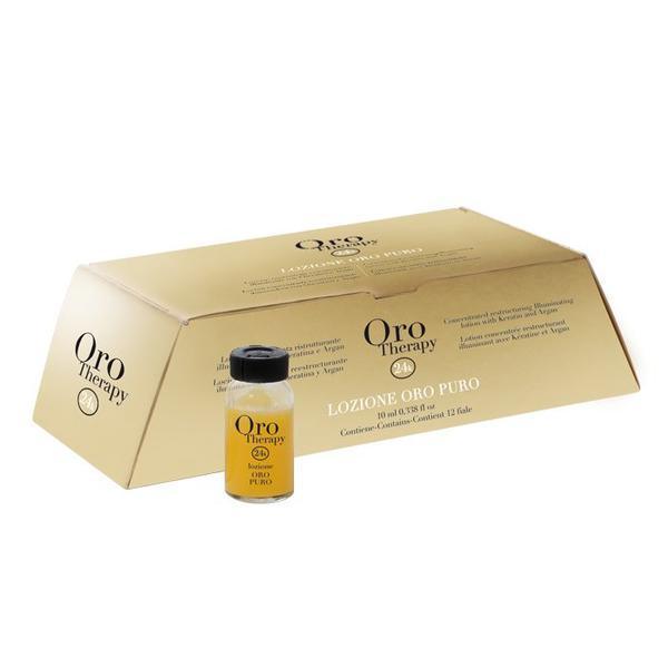 Lotiune concentrata pentru par Oro Therapy Oro Puro Illuminating, 12x10ml image1