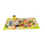 Circuit tren din lemn 54 pcs, 7Toys