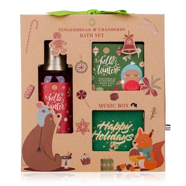 Set baie hello winter, gel de dus 10 ml, sare de baie 80 g si cutiuta muzicala
