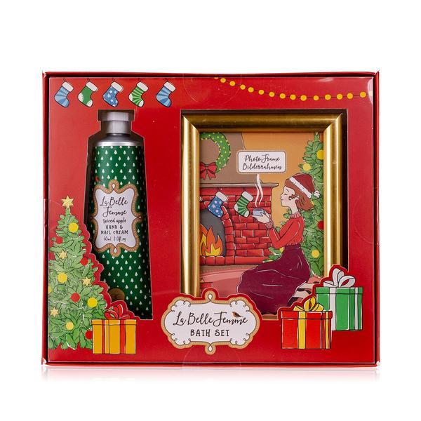 Set La belle femme Noel lotiune de maini 60 ml cu rama foto in cutie cadou image6