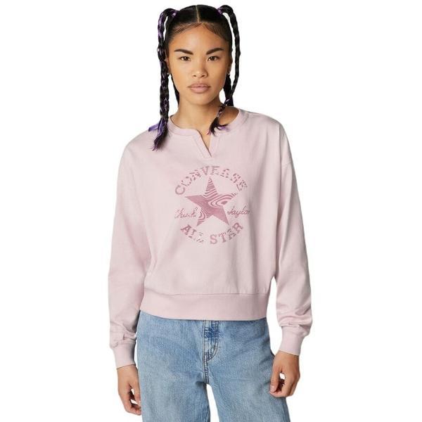 Bluza femei converse chuck patch infill crew 10023715-653, s, roz