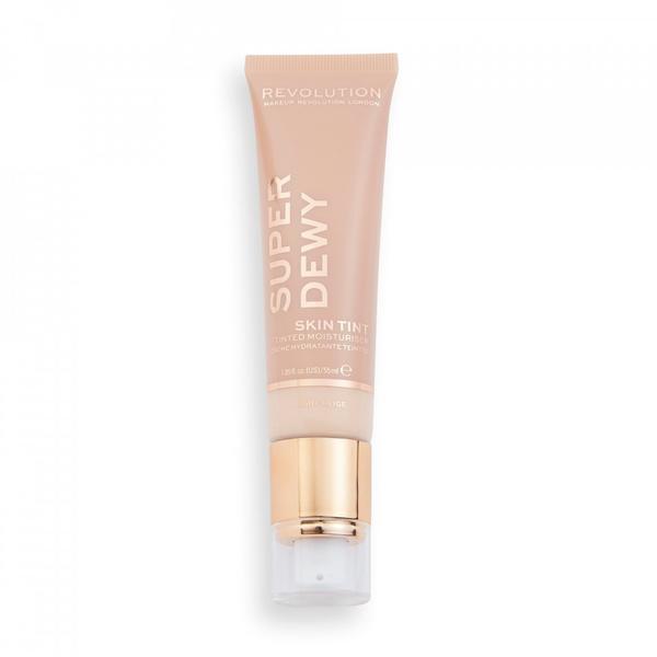 Crema hidratanta pentru ten Face Superdewy Tinted Moisturizer Light Beige, Makeup Revolution, 55ml