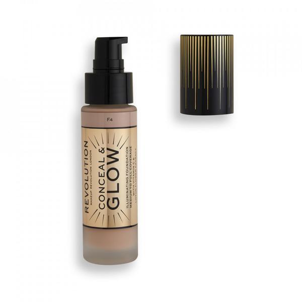 Fond de ten, F4, Conceal & Glow, Femei, Makeup Revolution, 23 ml Conceal