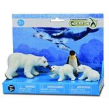 Set 4 figurine pictate manual  Ursi polari si pinguin