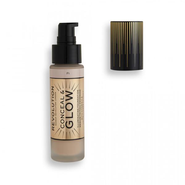 Fond de ten, F1, Conceal & Glow, Makeup Revolution, 23 ml Conceal