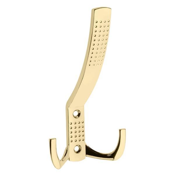 Agatatoare cuier K23 cu model, finisaj alama lustruita, 143x76 mm