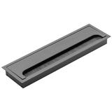 Doza trecere cablu dreptunghiulara metalica, finisaj negru, 80x280 mm