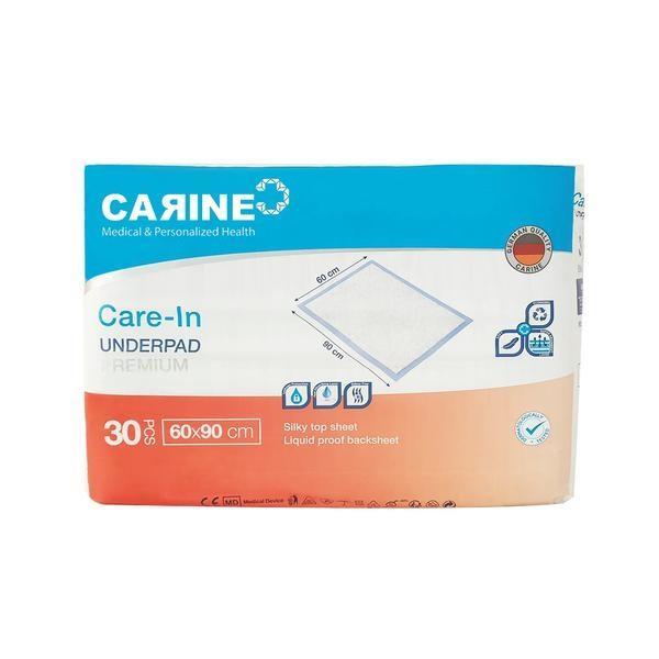 Set 30 buc aleze igienice premium Carine, 60x90 cm, capacitate mare de absorbtie, testate dermatologic, dispozitiv medical