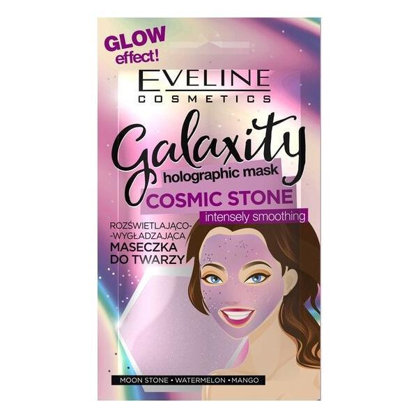 Masca de fata calmanta, Eveline Cosmetics, Galaxity holographic, Cosmic Stone, intensely smoothing, 10 ml Calmanta imagine noua