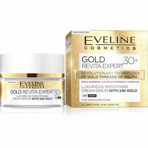 Crema de fata, Eveline Cosmetics, Gold Revita Expert 30+, 50 ml