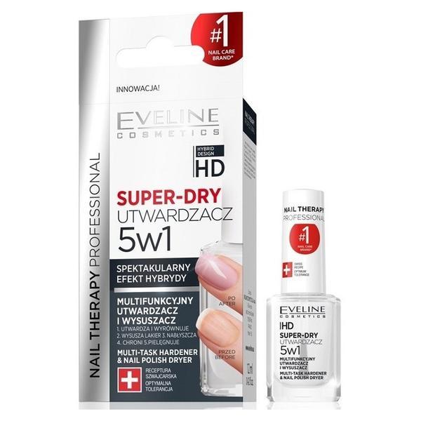 Top coat, eveline cosmetics, super-dry 5 in 1, 12 ml