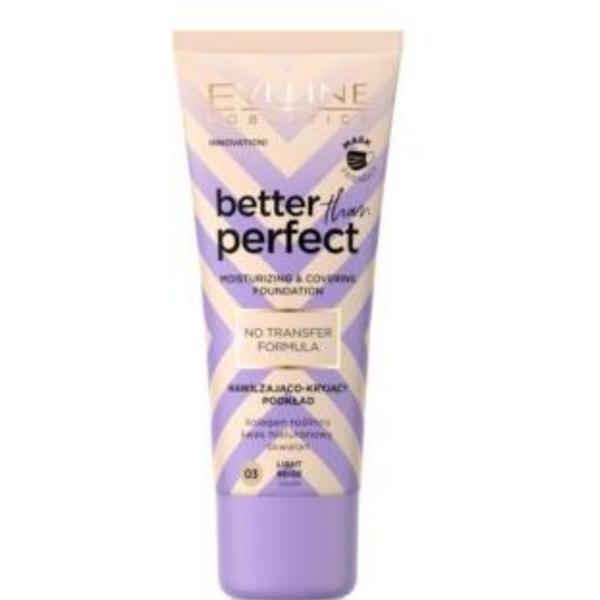 Fond de ten, eveline cosmetics, better than perfect, 03 light beige warm, 30 ml