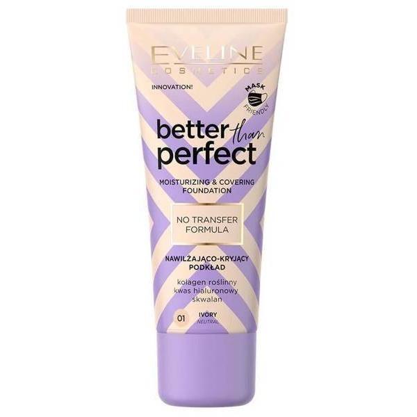 Fond de ten, eveline cosmetics, better than perfect, 01 ivory neutral, 30 ml
