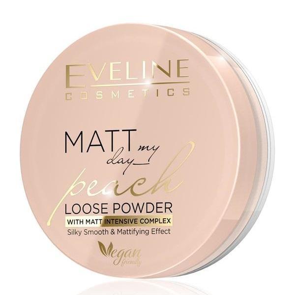Pudra Eveline Cosmetics, Matt My Day, Peach Silky Smooth &amp; Mattifying Effect, 6g