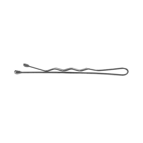 Agrafe ondulate argintii - Lussoni Hr Acc Waved Hair Grips Silver 6 cm, 250 buc