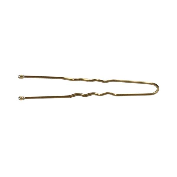 Ace ondulate aurii - Lussoni Hr Acc Wavy Pins Golden 6.5cm, 300 buc
