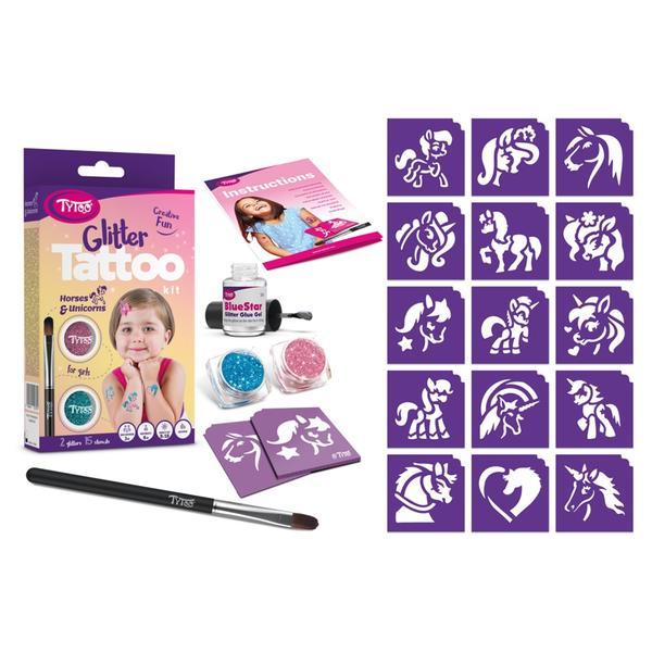 Tatuaje cu sclipici Unicorni si Ponei, 7Toys