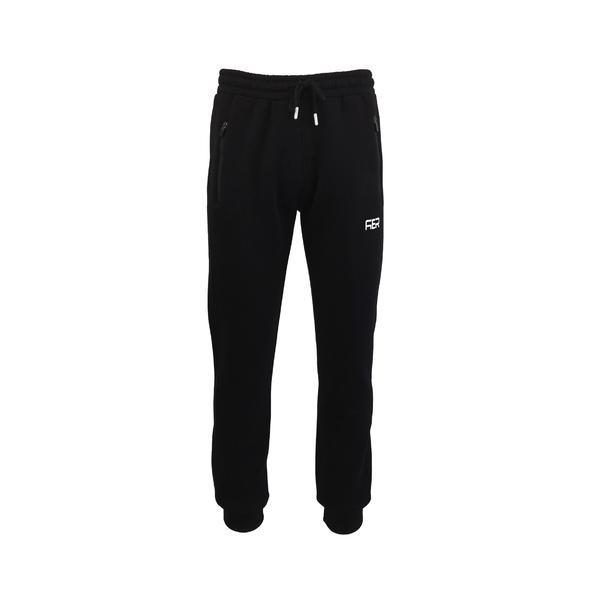 Pantaloni trening barbat, vatuit la interior, negru, imprimeu alb, 2xl, univers fashion