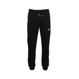 Pantaloni trening barbat, vatuit la interior, negru, imprimeu alb, XL, Univers Fashion