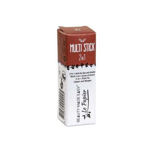 Stick 2 in 1 pentru buze si obraji, 02 brown, beauty made easy, 6 g