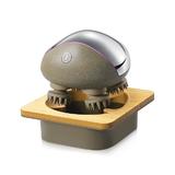 Aparat de masaj pentru scalp Breo cu baza de incarcare, iScalp mini, Argintiu