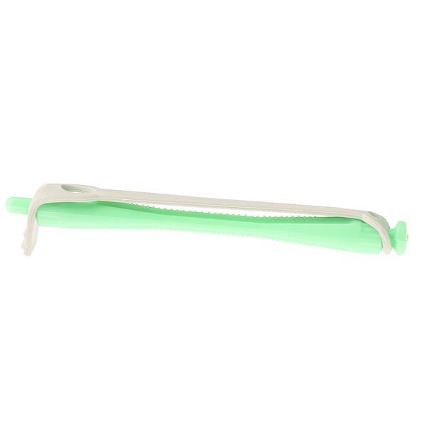 Set 12 bucati bigudiuri din plastic cu elastic pentru permanent Verde 80 mm x grosime 8,5 mm 85