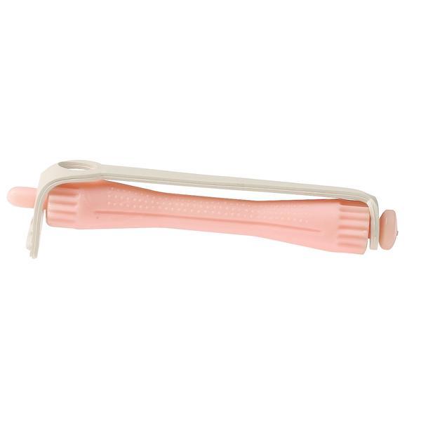 Set 12 bucati bigudiuri din plastic cu elastic pentru permanent Roz 60 mm x grosime 10 mm Bigudiuri