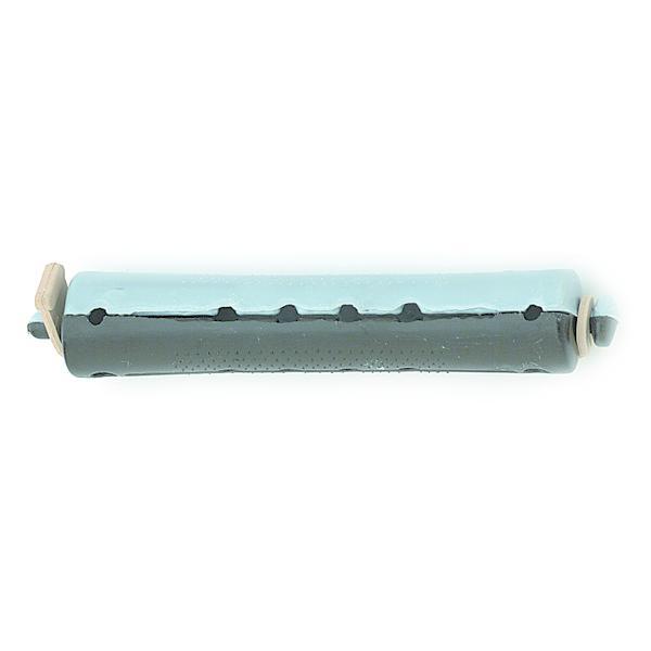 Set 12 bucati bigudiuri din plastic cu elastic pentru permanent Gri&albastru 80 mm x grosime 16 mm Bigudiuri