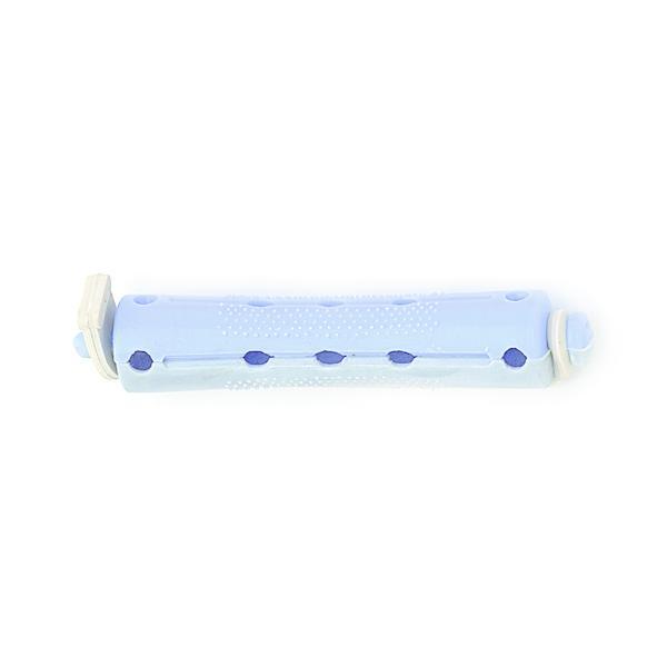 Set 12 bucati bigudiuri din plastic cu elastic pentru permanent Gri&Albastru 60 mm x grosime 13 mm Bigudiuri