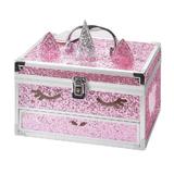 Trusa metalica cu accesorii pentru machiaj si unghii, Unicorn Big Glitter Case, fetite, Martinelia 