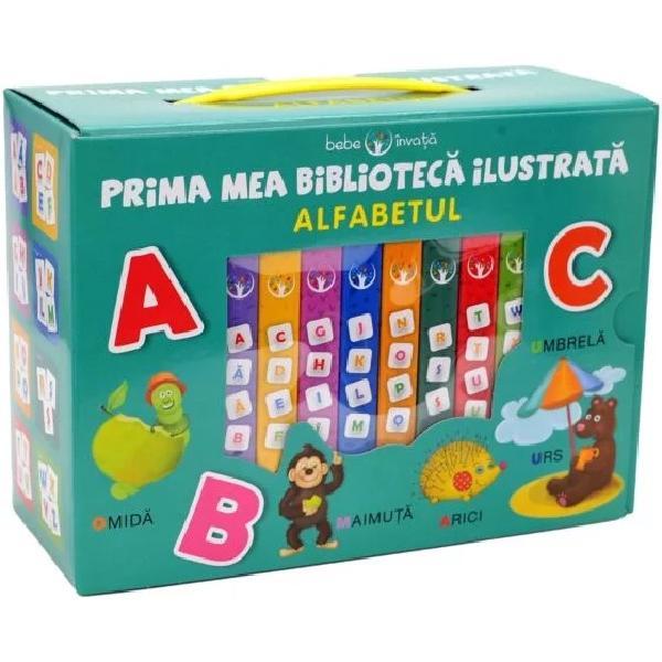 Bebe invata. Prima mea biblioteca ilustrata. alfabetul (cutie 8 carticele)