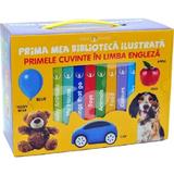 Bebe invata. Prima mea biblioteca ilustrata: Primele cuvinte in limba engleza. Cutie 8 carticele, editura Litera