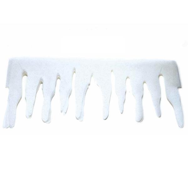 Turturi de gheata din poliester alb 200x3x33 cm