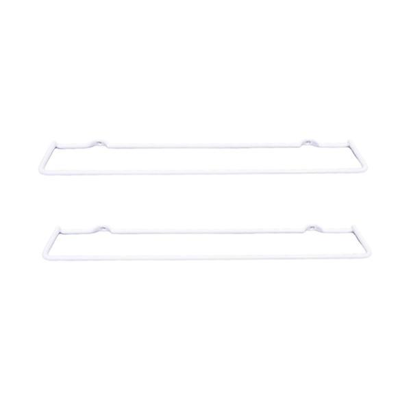 Set 2 suporturi capace oale Tapa, montabil pe usa dulap bucatarie, 34 x 5 cm, alb