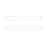 Set 2 suporturi capace oale Tapa, montabil pe usa dulap bucatarie, 34 x 5 cm, alb