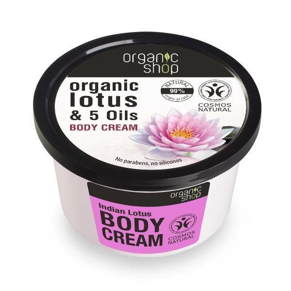 Crema de corp delicioasa indian lotus, organic shop 250ml