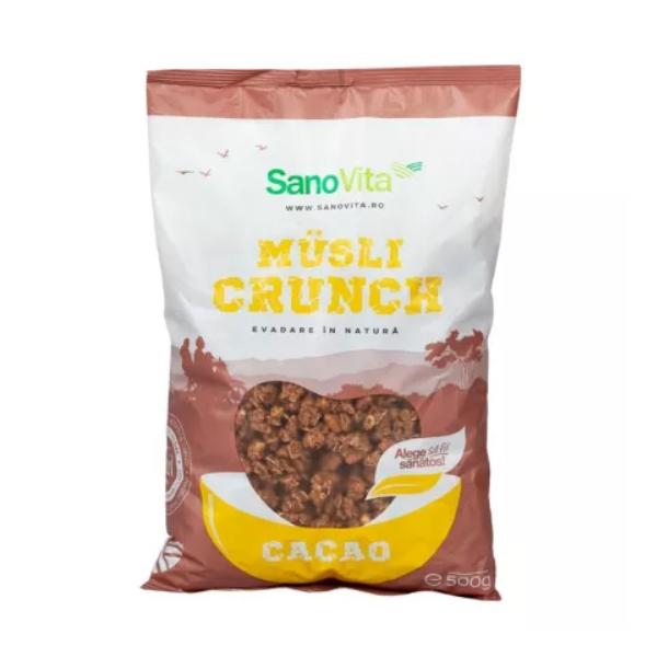 Musli Crunch cu Cacao Sanovita, 500 gr