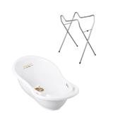 Set cadita alba caprioara 102 cm + Suport universal metalic DZ